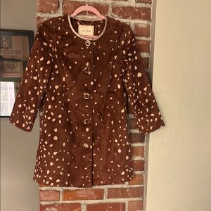 Maison Jules faux fur Bambi print/ Deer print coat
